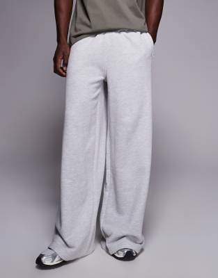 4505 Rest Day Heavyweight 440gsm Cotton Super Oversized Sweatpants With Zip Pockets In Gray