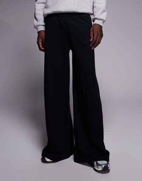 4505 Rest Day heavyweight 440gsm cotton super oversized sweatpants with zip pockets in washed black - view 1