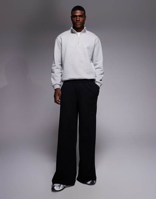 4505 Rest Day heavyweight 440gsm cotton super oversized trackies with zip pockets in washed black, 2 of 5
