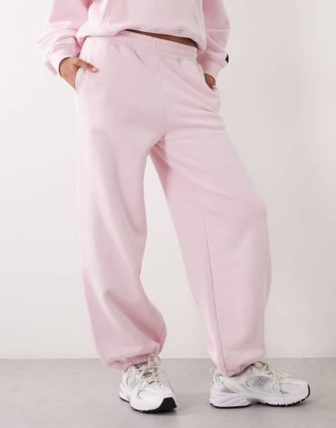 4505 Rest Day joggers holgados con puños de algodón grueso de 400 g/m² en rosa ballet - view 1