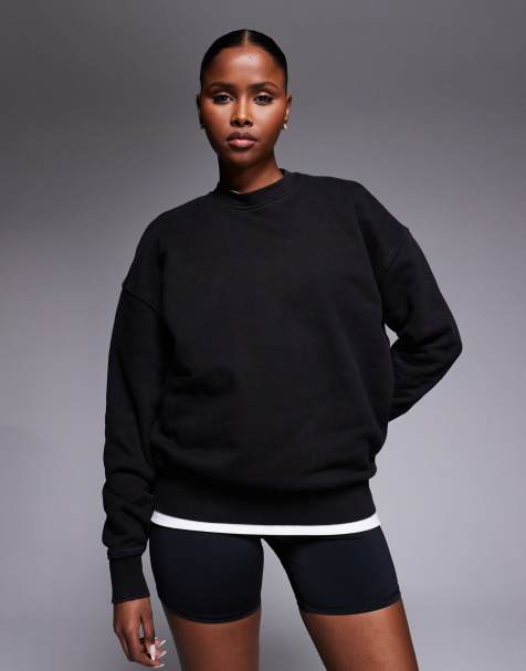 4505 – Rest Day – Oversize-Sweatshirt aus schwerer Baumwolle in verwaschenem Schwarz mit tief angesetzten Schultern, 440 g/m² - view 1