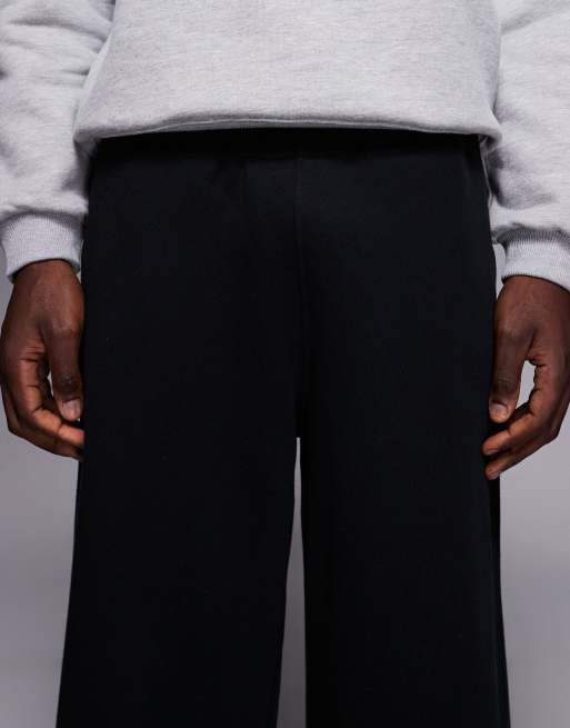 4505 - Rest Day - Sorte forvaskede og super oversized joggingbukser i kraftigt 440 gsm bomuld med lynlåslommer, 5 af 5