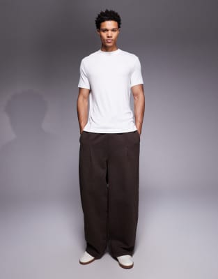 4505 Rest Day Ultra Soft Modal Ribbed Slim Fit T-shirt In White