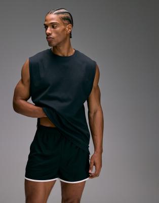 4505 Retro Mesh 3" Quick Dry Gym Shorts In Black