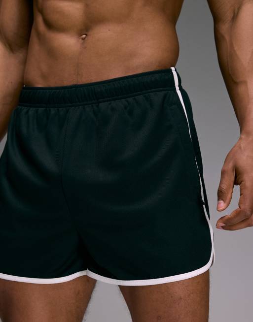 4505 retro mesh 3" quick dry gym shorts in black, 4 of 5