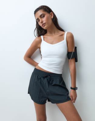 4505 Ripstop 2-in-1 Running Shorts With Zip Pockets In Black