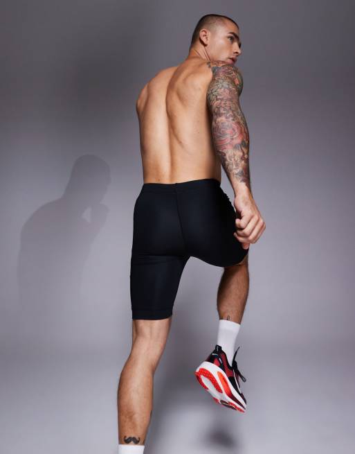 4505 RUN LDN running base layer legging shorts with phone pocket in black