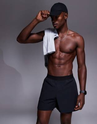 4505 Running 2-in-1 Performance Shorts With Zip Phone Pocket In Black