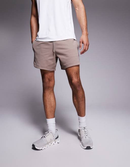 4505 running performance waffle knit shorts in taupe gray 