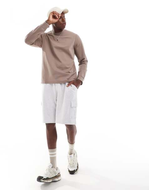 4505 running performance waffle long sleeve thermal top in taupe grey - view 1