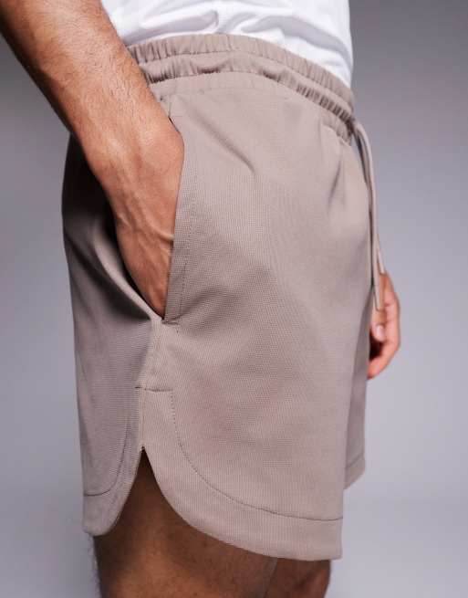 4505 running performance waffle shorts in taupe grey , 2 of 5