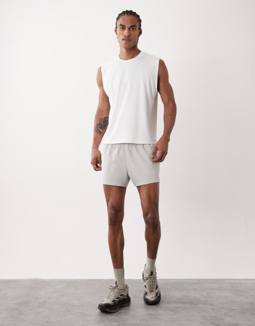 4505 running quick dry performance waffle boxy oversized boxy oversized tank in white, 2 of 5