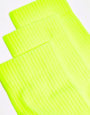 4505 Running Socks With Arch Support And Antibacterial Finish In Yellow
