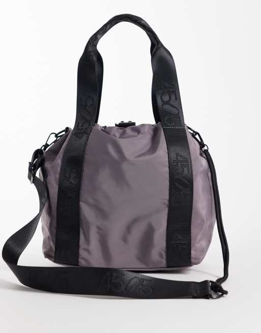4505 - Sac seau tissé réglable avec cordon de serrage et poche extérieure - Gris tempête, 4 de 4