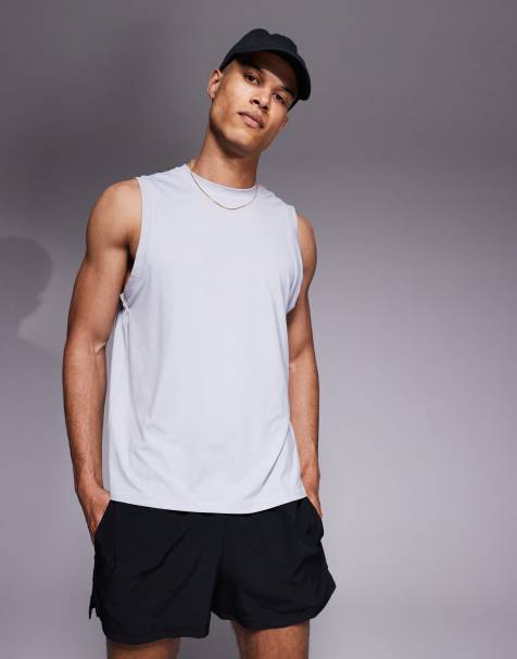 4505 – Schnelltrocknendes Performance-Tanktop in Grau meliert mit angerauter Oberfläche - view 1