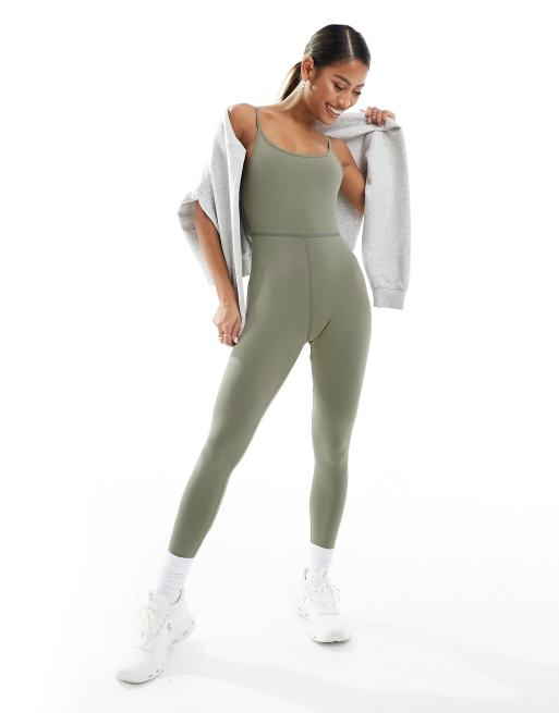 4505 scoop back all in one with inner bra in soft touch fabric in khaki 