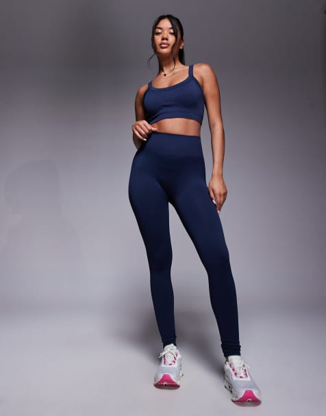 4505 sculpting seamless high waist gym leggings in navy ink - view 1