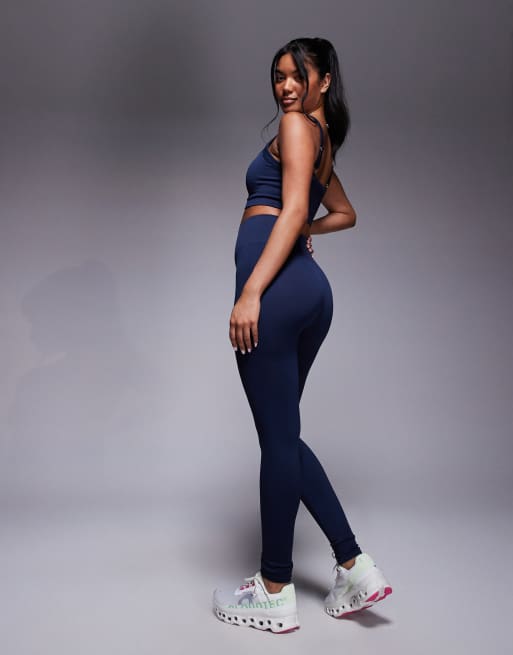 4505 sculpting seamless high waist gym leggings in navy ink, 4 of 5