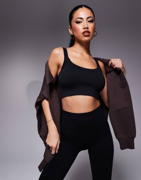 4505 sculpting seamless medium support sports bra in black  - view 1