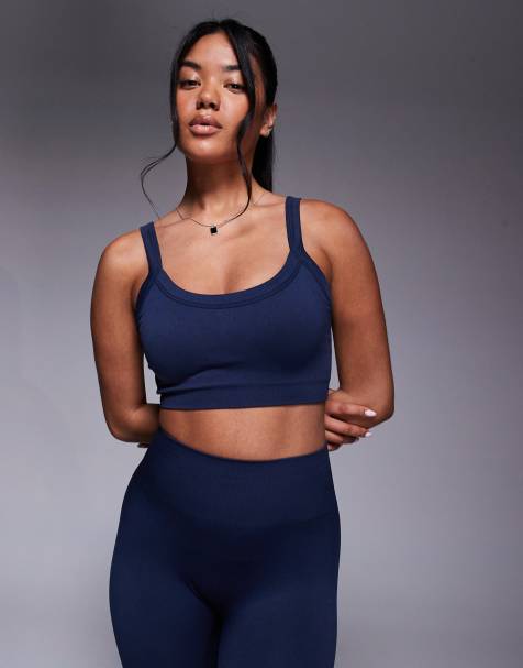 4505 sculpting seamless medium support sports bra in navy ink - view 1