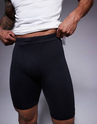 4505 Seamless 8 Inch Base Layer Running Shorts With Drawstring Waist In Black