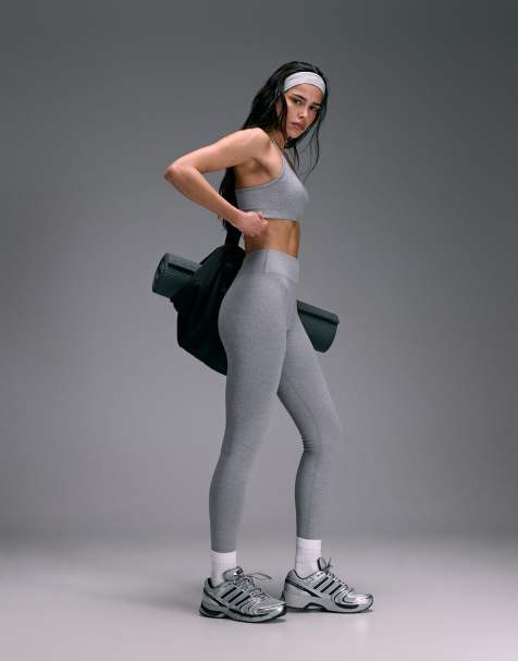 4505 Seamless baby rib co-ord in light grey marl - view 1