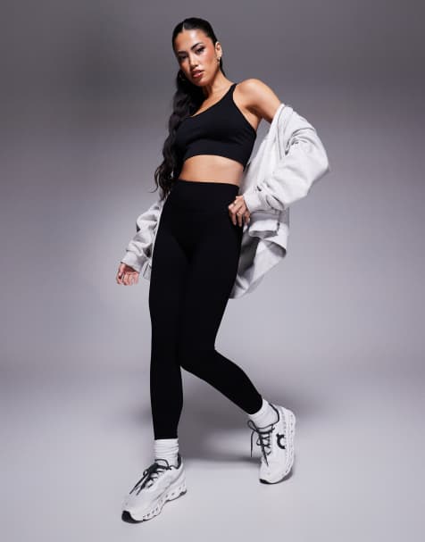 4505 seamless high waist gym leggings in black - view 1