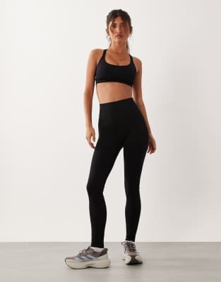 4505 Seamless High Waist Gym Leggings In Black