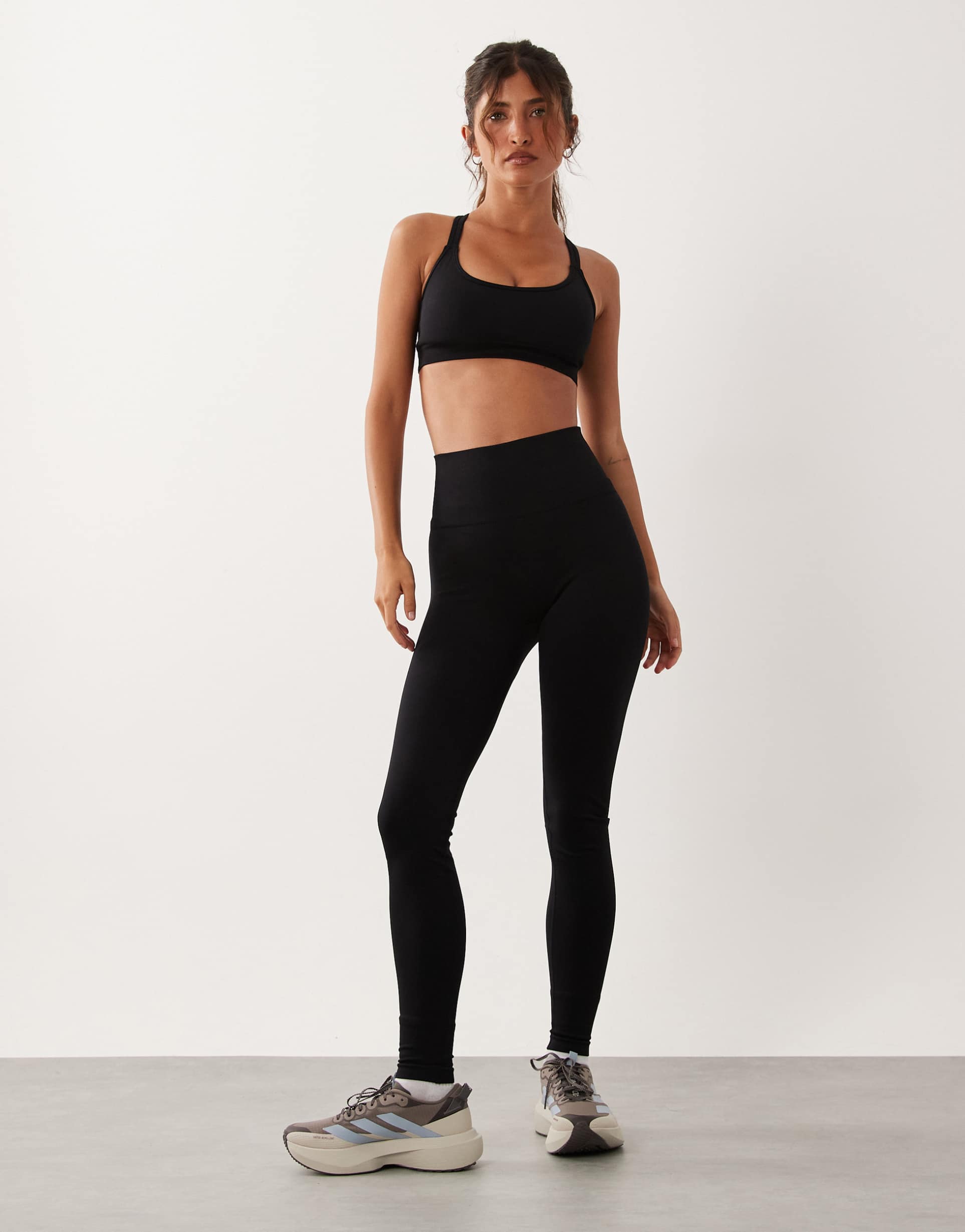 4505 seamless high waist gym leggings in black