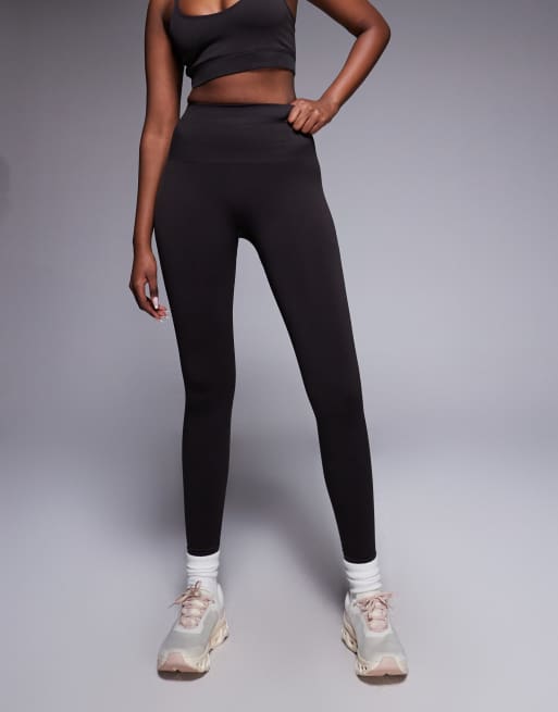 4505 seamless high waist gym leggings in dark chocolate, 4 of 5