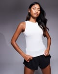 [ASOS] 4505 seamless lightweight rib 90s racer singlet in white L White