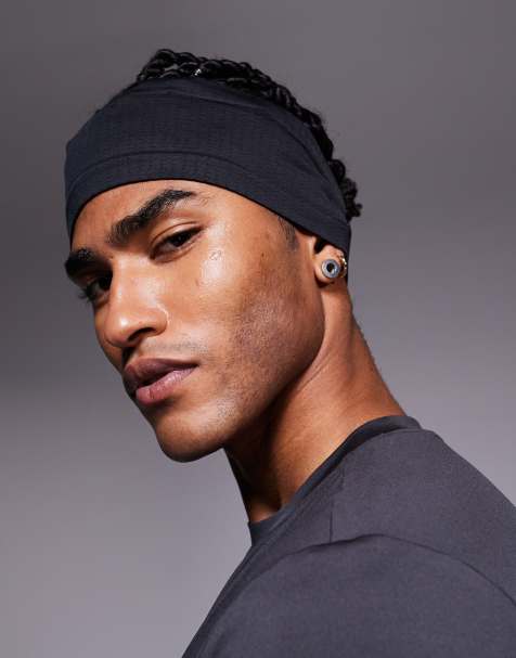 4505 seamless mesh running headband in black - view 1