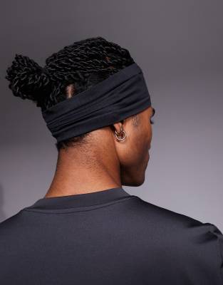 4505 Seamless Mesh Running Headband In Black
