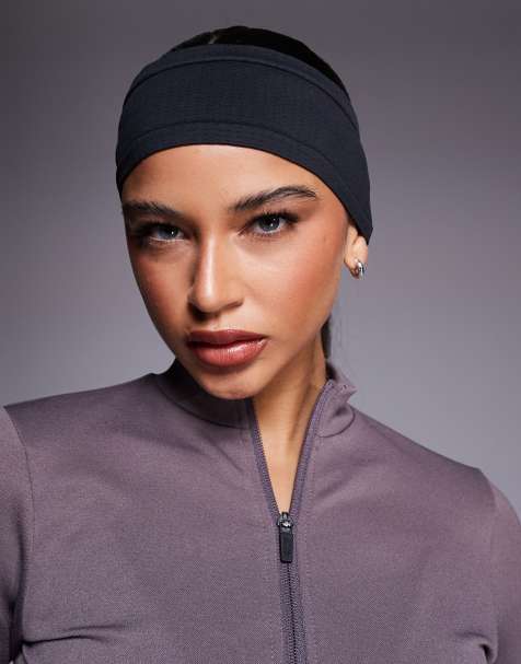 4505 seamless mesh running headband in black - view 1