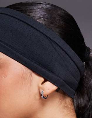 4505 Seamless Mesh Running Headband In Black