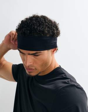 4505 seamless mesh running headband in black
