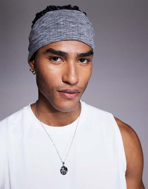 4505 seamless mesh running headband in charcoal - view 1
