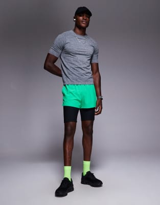 4505 Seamless Mesh Slim Fit Lightweight Base Layer T-shirt In Gray