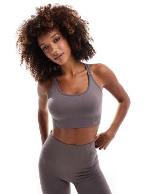 4505 seamless multi strap medium support sports bra with removable ...