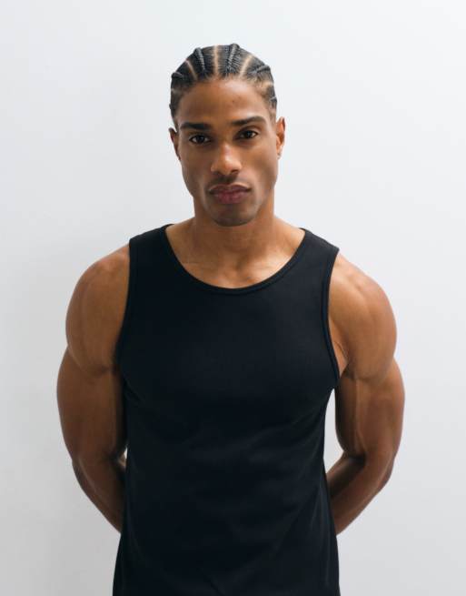 4505 seamless rib active singlet in black, 4 of 5