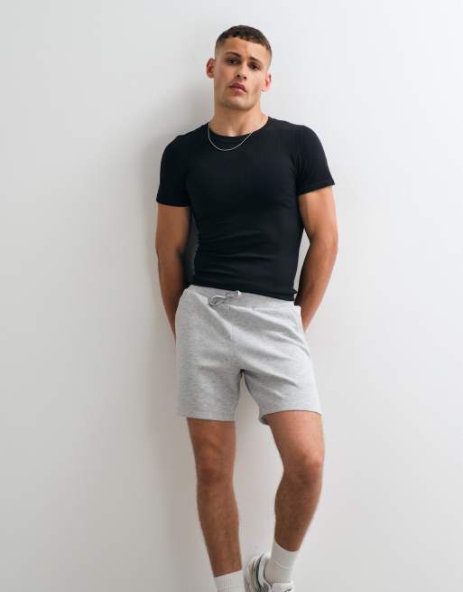 4505 seamless rib muscle fit training t-shirt in black, 5 of 5