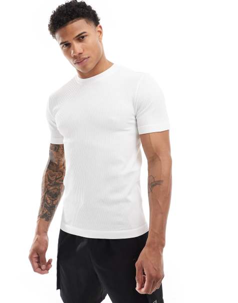 4505 seamless rib muscle fit training t-shirt - view 1