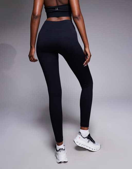 4505 seamless sculpting high waist gym leggings in black , 4 of 5