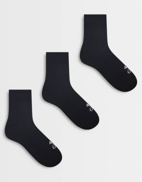 4505 set van 3 enkelsokken met voetboogondersteuning in zwart - view 1