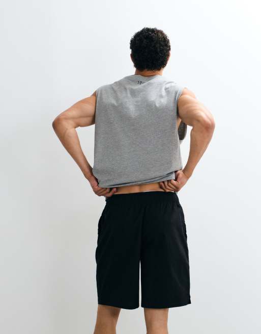4505 short ample en coton ripstop 10 pouces avec poches zippées en noir, 4 de 5