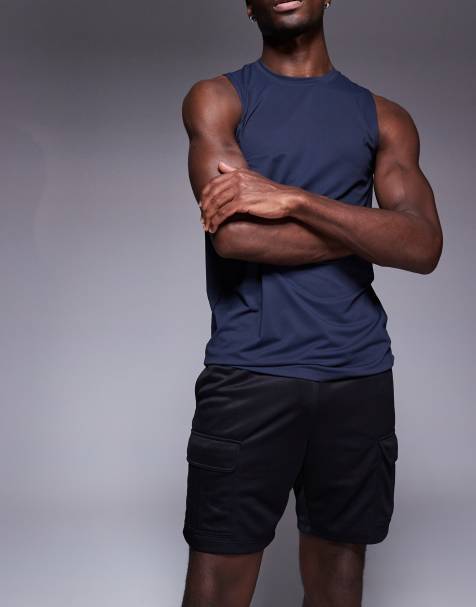 4505 - Short cargo de sport en polytricot - Noir - view 1