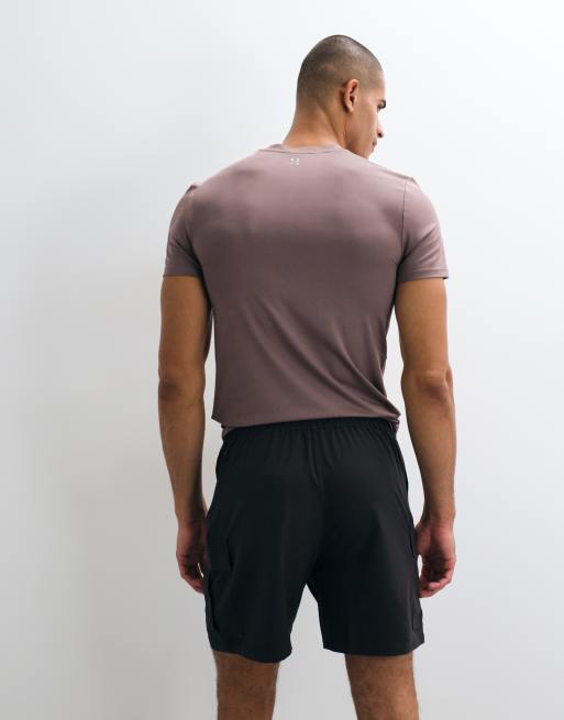 4505 short cargo de training 7 pouces à séchage rapide avec poches zippées en gris foncé, 3 de 5