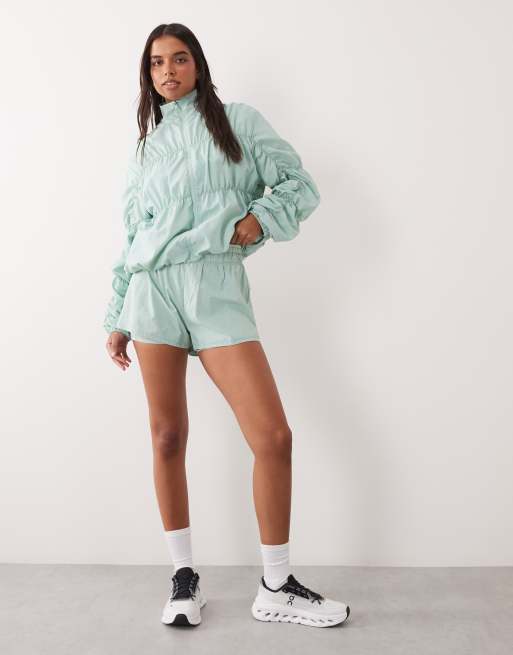 4505 short de running ripstop 2-en-1 avec poches zippées couleur jade, 3 de 5
