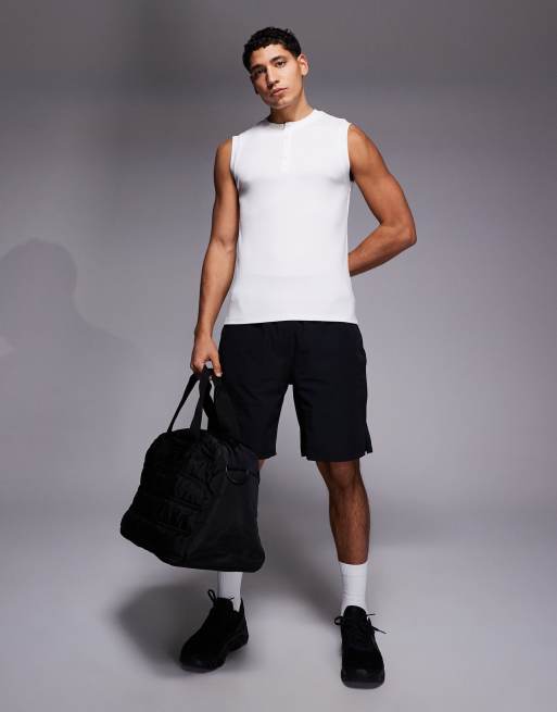 4505 - Short de sport 20 cm avec poche zippée pour téléphone - Noir, 2 de 5