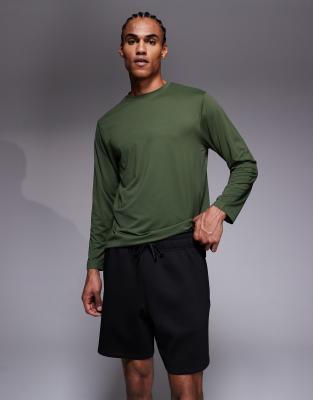 4505 - Short de sport molletonné à poches zippées - Noir